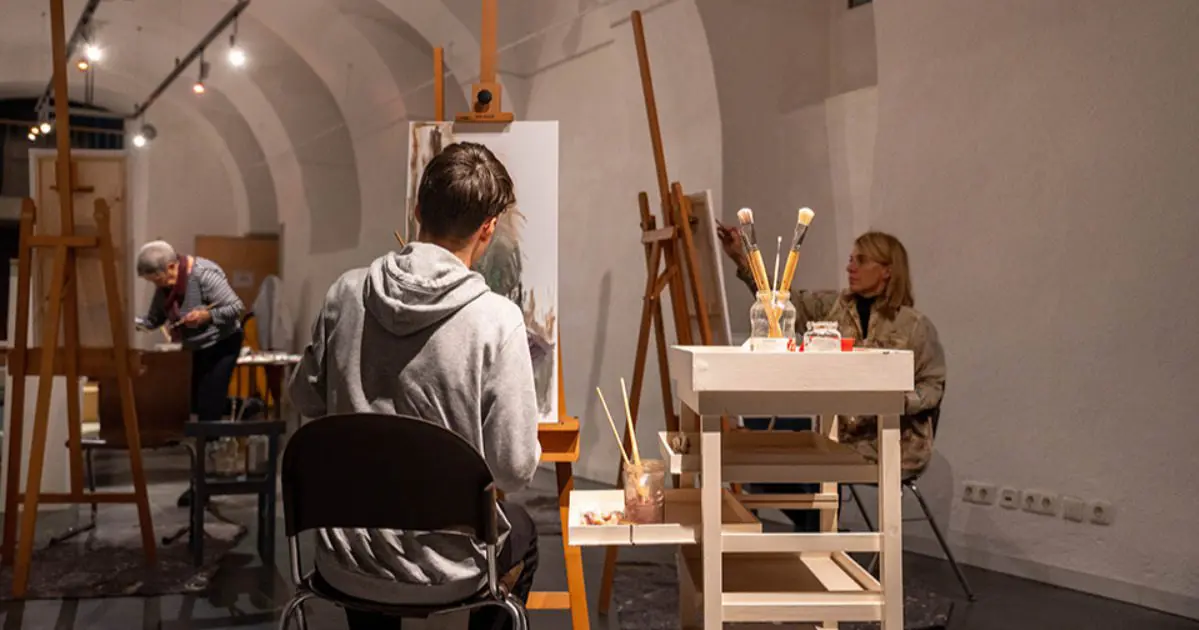 Portraitkurs der Galerie der Stadt Wels