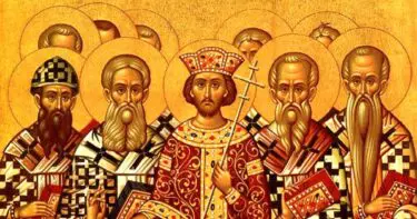 First Council of Nicaea (325), holding the Nicene-Constantinopolitan Creed of 381; unknown author