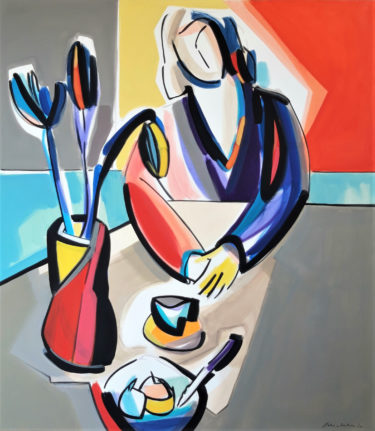 Riederer Antonia, Einladend, 2020, Acryl auf Leinwand, 170 x 150 cm, ©Museum Angerlehner